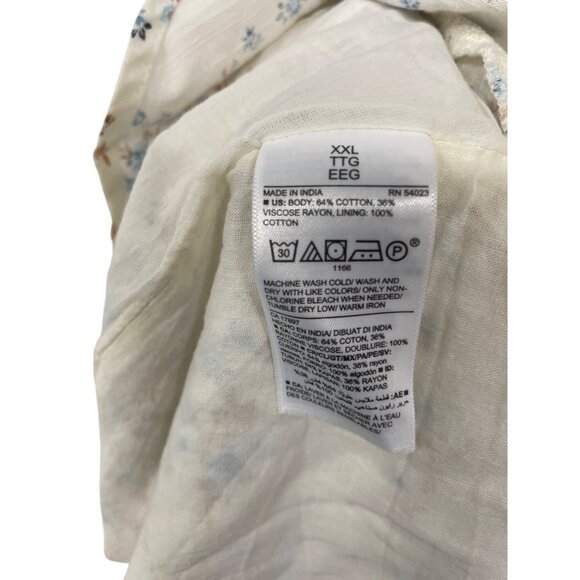 Old Navy Womens XXL Floral Sundress Sleeveless White & Blue - Picture 5 of 5